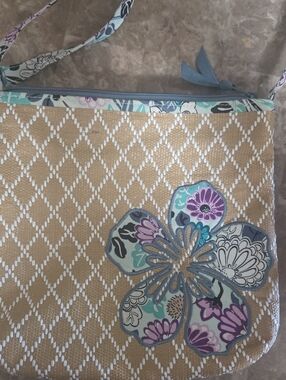 Vera bradley straw crossbody -Penelope's garden Floralb